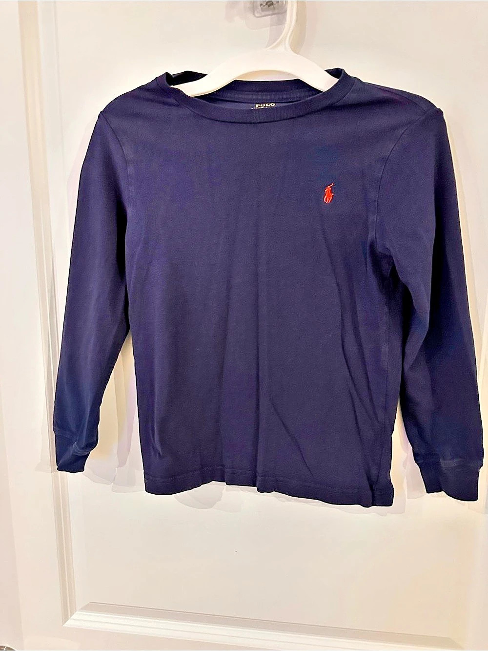 Polo Ralph Lauren Long-Sleeve Cotton T-Shirt Blue Boys Size 7